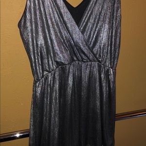 Metallic Silver Romper